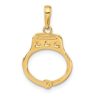 14K 2-Piece Handcuffs Charm view 3