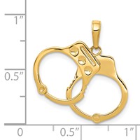 14K 2-Piece Handcuffs Charm view 4