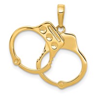 14K 2-Piece Handcuffs Charm view 1