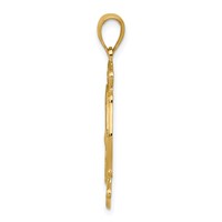 14K Yellow Gold Large FD St. Florian Badge Pendant view 2