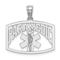 14K White Gold Cut-Out Paramedic Charm view 1
