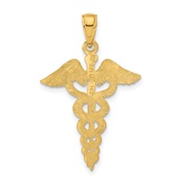 14K Caduceus Pendant view 3