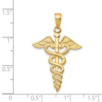 14K Caduceus Pendant view 4