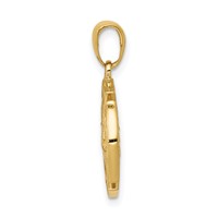 14K Yellow Gold Reversible Fire Department Shield Pendant view 2