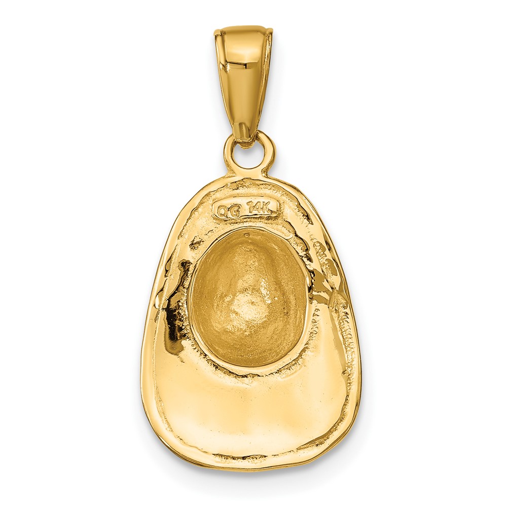 14k 3-D Firefighter Hat Pendant (C2268)