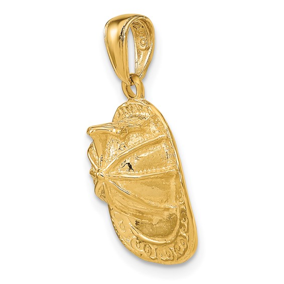 14k 3-D Firefighter Helmet Pendant