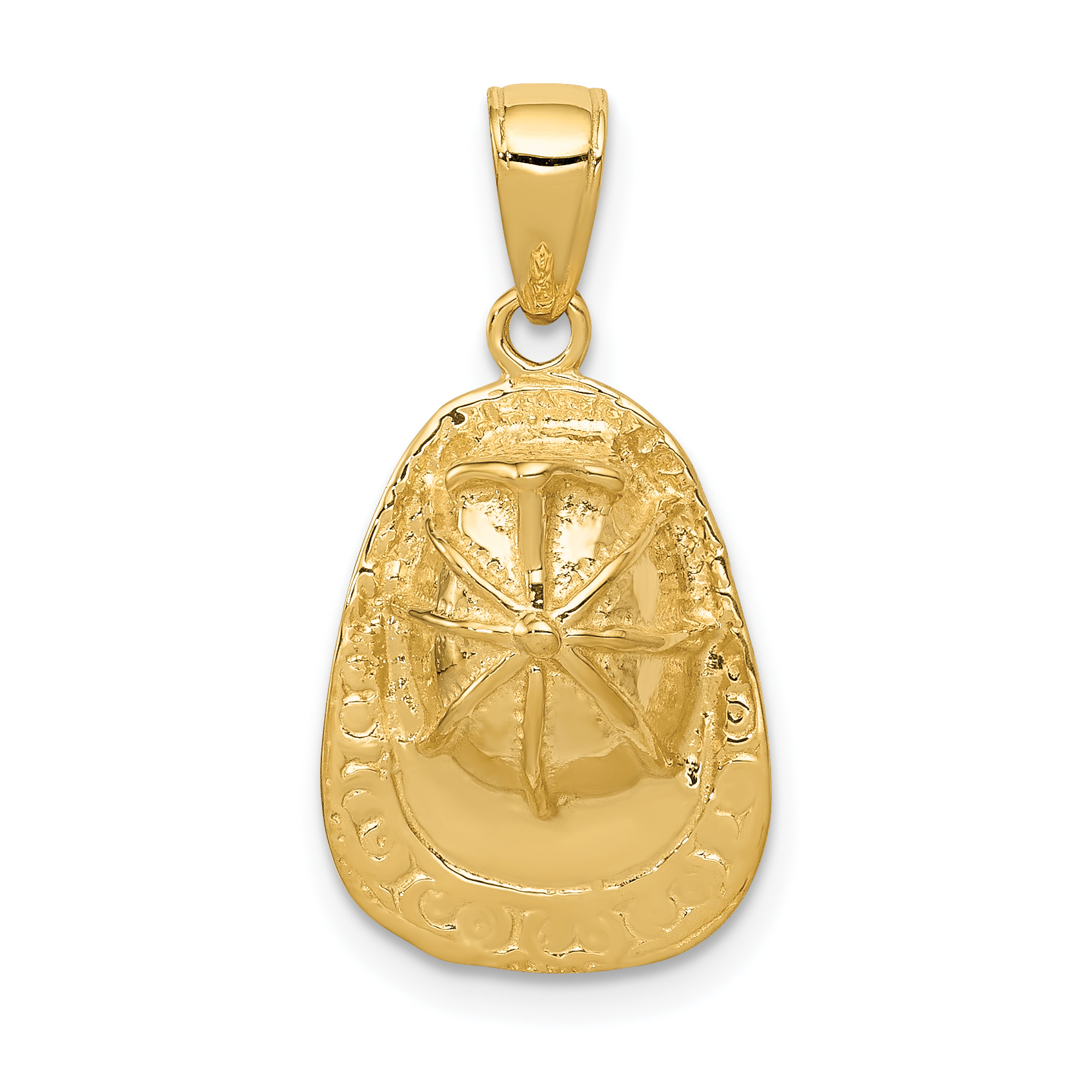 14k 3-D Firefighter Hat Pendant (C2268)