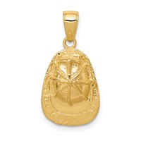 14K Yellow Gold 3-D Firefighter Helmet Pendant view 1
