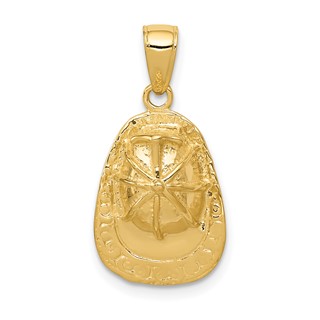 14k 3-D Firefighter Helmet Pendant