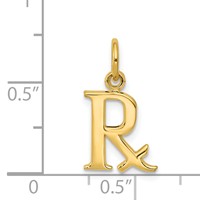 14K Yellow Gold Prescription Symbol RX Charm view 4