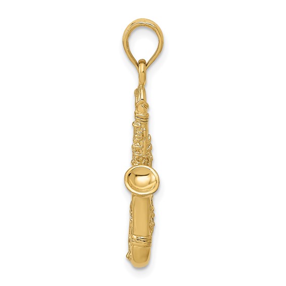 Gold Saxophone Charm