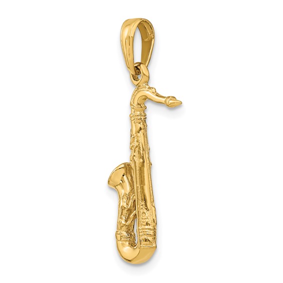 Gold Saxophone Charm
