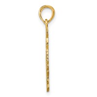 14K Yellow Gold Polished Cat Charm view 2