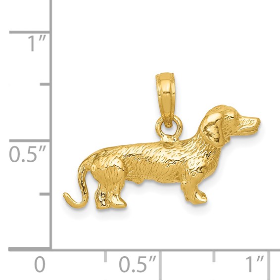 Gold Polished Dog Pendants