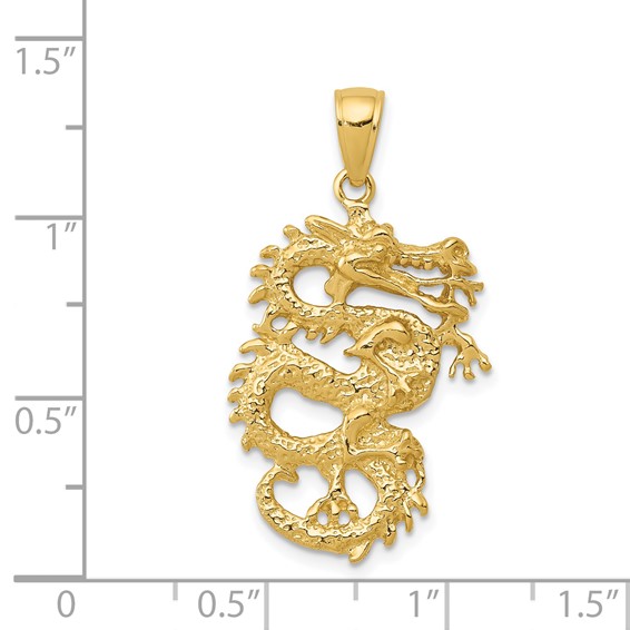 Gold Polished Dragon Pendants