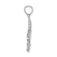 14K White Gold Small Dragon Charm view 2