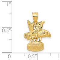 14K Bee on Honey Jar Pendant view 4