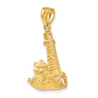 14K Yellow Gold Lighthouse Pendant view 5