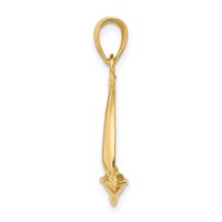 14K Yellow Gold Polished Open-Backed Sailboat Pendant view 2