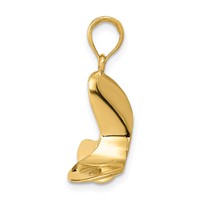 14K Yellow Gold Polished 3-D Propeller Pendant view 2
