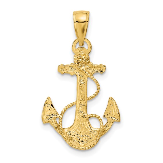 Gold Polished Anchor Pendants
