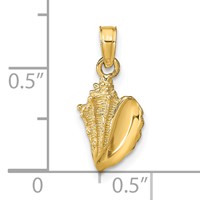 14K Conch Shell Pendant view 4