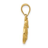 14K Yellow Gold Dolphin and Sanddollar Charm view 2