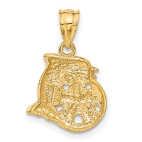 14K Yellow Gold Dolphin and Sanddollar Charm view 3
