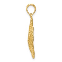 14K Polished Open-Backed Starfish Pendant view 2