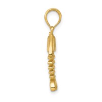 14K Polished 3-D Fish Bone Pendant view 2