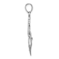 14K White Gold Polished Sailfish Charm view 2