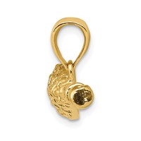 14K Yellow Gold Solid Polished 3-D Lacrosse Stick Pendant view 2