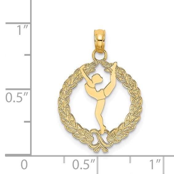 Gold Polished Gymnastics Pendants