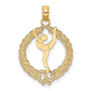 Gold Polished Gymnastics Pendants