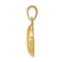 14K Polished Domed Open-Backed Volleyball Pendant view 2