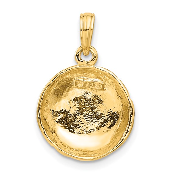 Gold Polished Volleyball Pendants