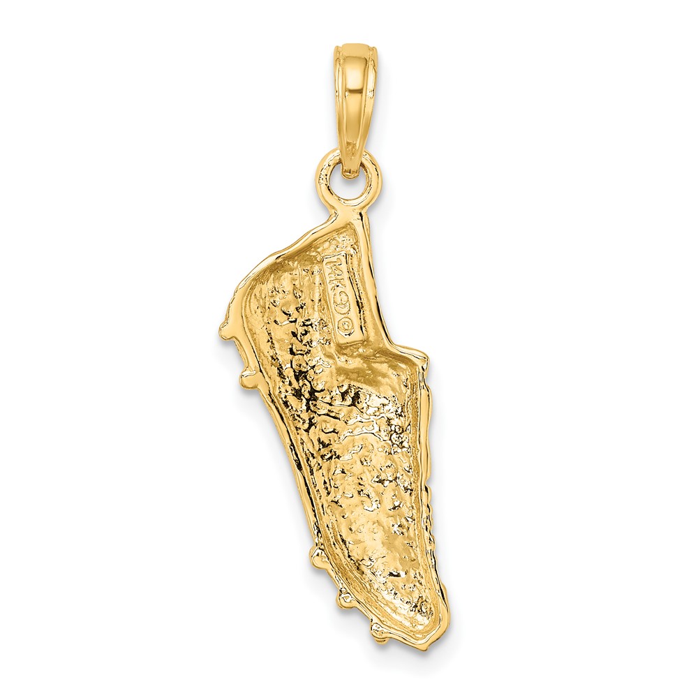 14k Polished Open-Backed Soccer Cleat Shoe Charm (C2658)