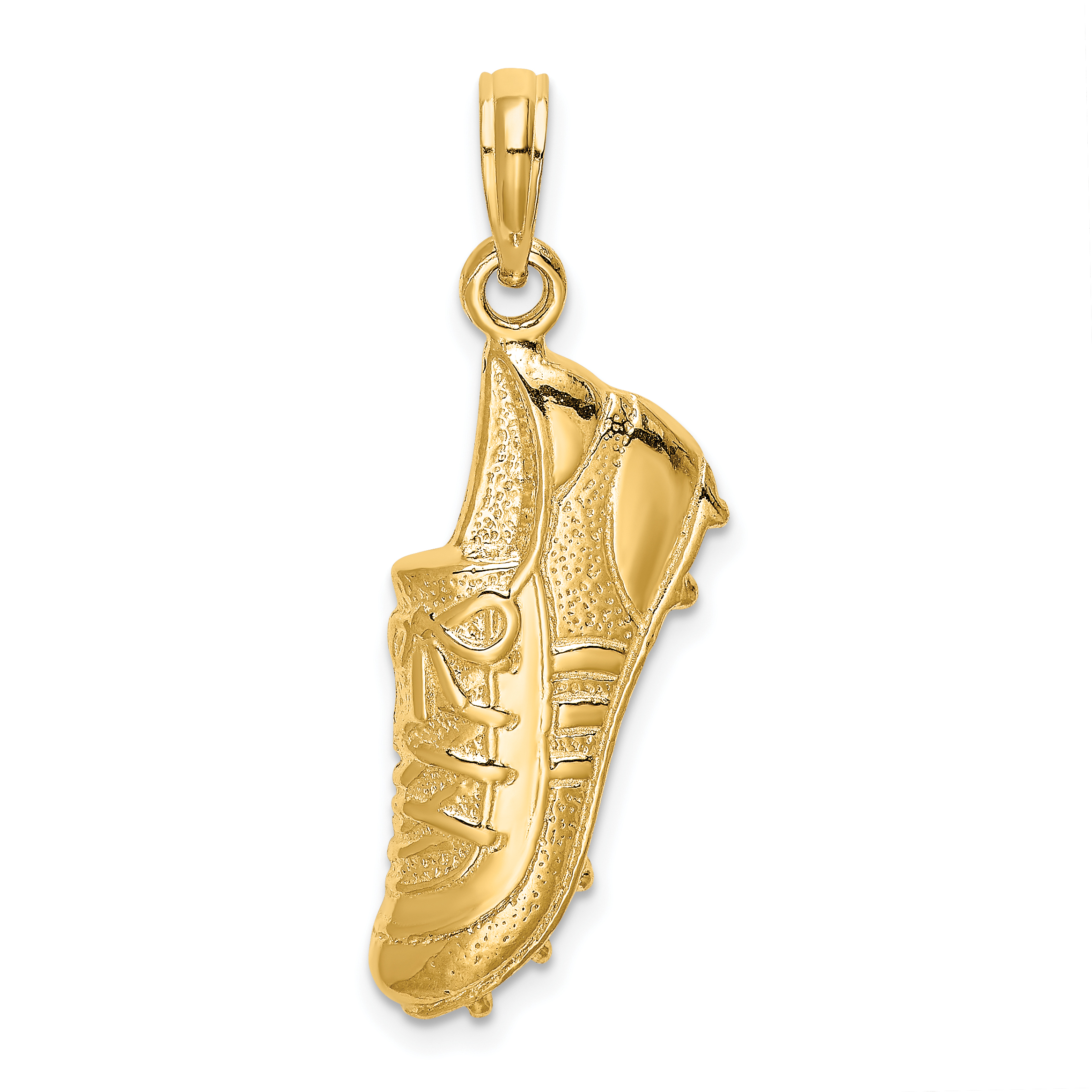 14k Polished Open-Backed Soccer Cleat Shoe Charm (C2658)