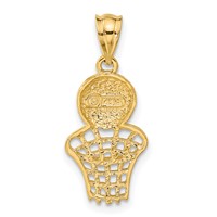 14K Basketball and Net Charm view 3