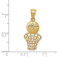 14K Basketball and Net Charm view 4