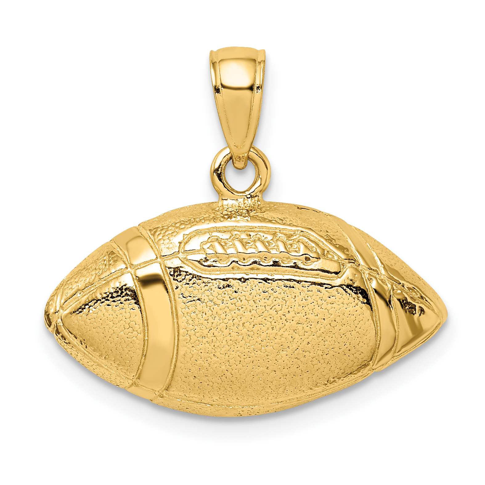 14k Polished Open-Backed Football Charm (C2669)