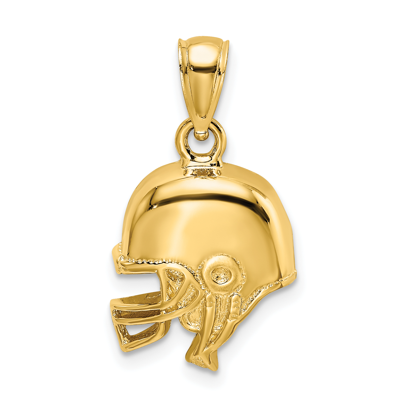 14k Polished Open-Backed Football Helmet Charm (C2670)