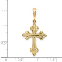14K Fleur De Lis Cross Pendant view 4