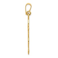 14K Yellow Gold Polished Loop Cross Pendant view 2