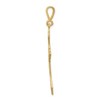 14K Yellow Gold Diamond-cut Celtic Cross Pendant view 2