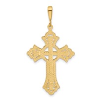 14K Yellow Gold Diamond-cut Celtic Cross Pendant view 3