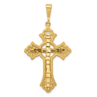 14K Yellow Gold Diamond-cut Celtic Cross Pendant view 1