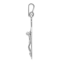 14K White Gold Cut-out Crucifix Pendant view 2