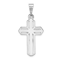 14K White Gold Cut-out Crucifix Pendant view 4