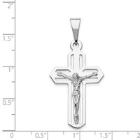 14K White Gold Cut-out Crucifix Pendant view 3